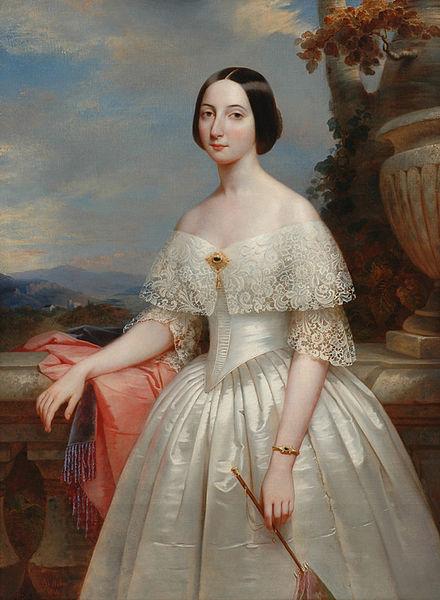 Benoit Hermogaste Molin Painting of Maria Adelaide, wife of Victor Emmanuel II, King of Italy China oil painting art